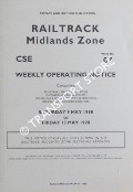Book cover of Weekly Operating Notice containing Temporary Speed Restrictions, Engineering Arrangements, Signalling & Permanent Way Alterations, General Instructions and Notices, 9 to 15 May 1998 by Railtrack Midlands